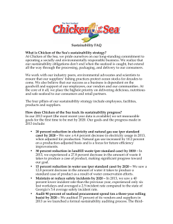 Sustainability FAQ - Chicken of the Sea