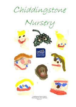 Chiddingstone Nursery School Ofsted approved / PLA Affiliated May