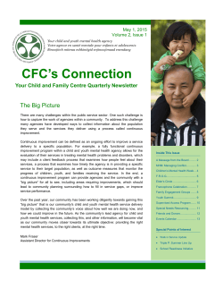 Volume 2, Issue 1 - Child and Family Centre