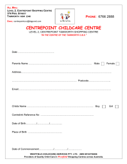 Enrolment Form - Centrepoint Childcare Centre & Early Learning