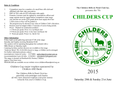 2015 Childers Cup Program - the Childers Rifle & Pistol Club