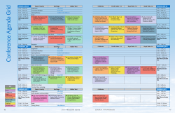 Conference Agenda Grid - 8th Biennial Childhood Obesity Conference