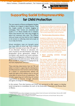 Supporting Social Entrepreneurship for Child Protection
