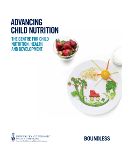 CCNHD Case For Support - Centre for Child Nutrition, Health
