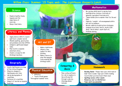 Willow Class: Summer `15 Topic web: The Lighthouse Keeper`s Lunch.