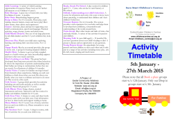 Time table Spring 2015 PDF - Chestnut Children`s Centre
