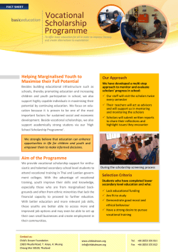 Vocational Scholarship Programme