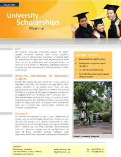 University Scholarships â Myanmar