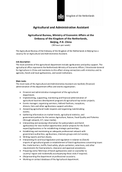 Agricultural and Administrative Assistant