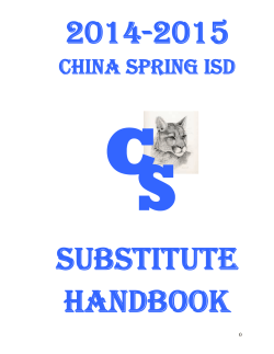 Substitute Handbook