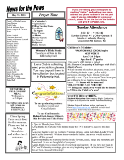 Prayer Time - China Spring United Methodist Church