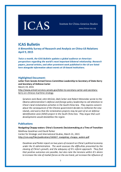 ICAS Bulletin April 9 - Institute for China