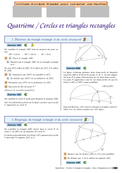 QuatriÃ¨me / Cercles et triangles rectangles