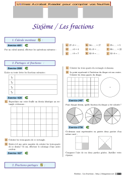SixiÃ¨me / Les fractions