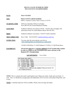 SCA Multi Event Championships Meet Flyer