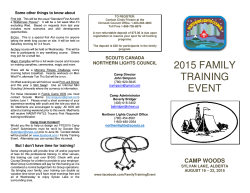 2015 FAMILY TRAINING EVENT