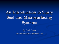 An Introduction to Slurry Seal and Micro