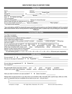 Adult Patient Form - Chiropractic on Eagle