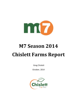 M7 Season 2014 Chislett Farms Report â PDF