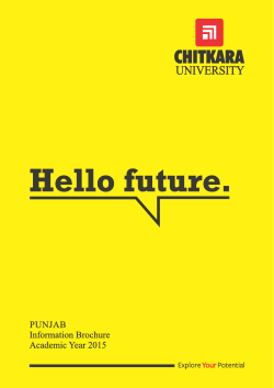 PUNJAB Information Brochure Academic Year 2015