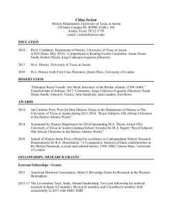 Chloe Ireton CV (April 2015)