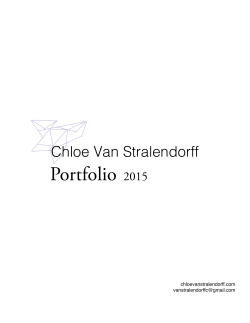 Portfolio/CV - ChlÃ¶e Van Stralendorff