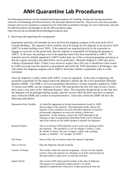 Quarantine Material Handling and Storage Procedures (pdf
