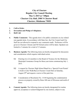 05-05-15 City Agenda - The City of Choctaw