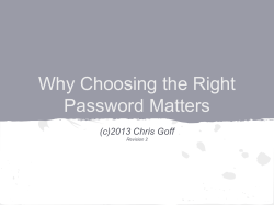 Why Choosing the Right Password Matters