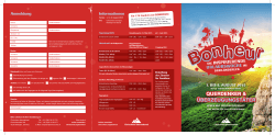 Bonheur 2015: Info-Flyer mit Anmeldung