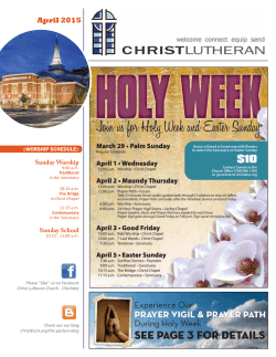 April 2015 - Christ Lutheran Church