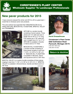New paver products for 2015 - Christensen`s Plant Center
