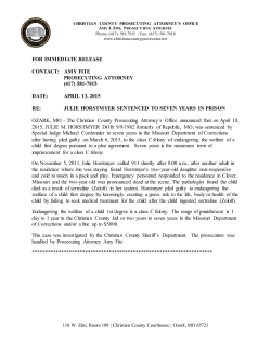 press release - Christian County Prosecuting Attorney