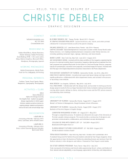 Resume - Christie Debler