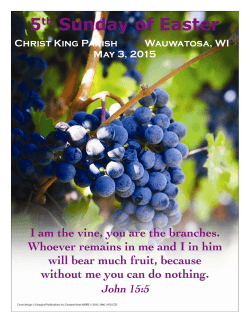 Christ King Parish Wauwatosa, WI May 3, 2015
