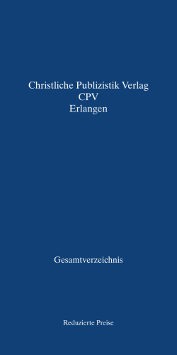 herunterladen - Christliche Publizistik Verlag
