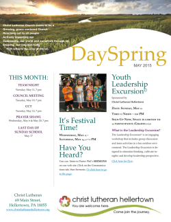 It`s Festival Time! Have You Heard? Youth Leadership Excursion&Acirc;&copy;