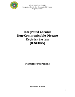 Integrated Chronic Non-Communicable Disease - icncdrs