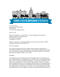 CHRS Comments to DDOT on Updated Proposed Regs on Parks