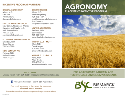 Agronomy Placement Incentive Program with BSC