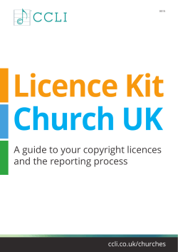 UK CHURCH Licence Kit 2015.indd - Churches Home