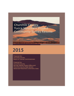 Updated survey 2015 - Churchill County Nuclear Waste Oversight