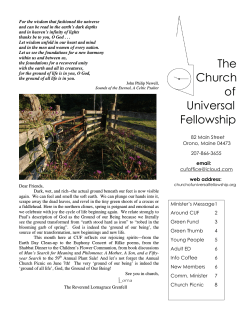 May 2015 WIND - The Church of Universal Fellowship