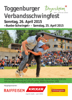 FestfÃ¼hrer Toggenburger Verbandsschwingfest 2015