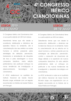 4Âº congresso ibÃ©rico cianotoxinas lisboa 2015 08