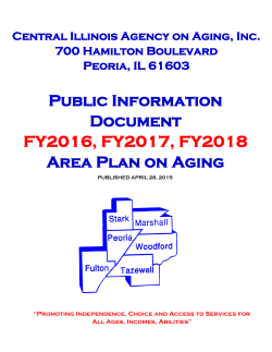 Public Information Document FY2016, FY2017, FY2018 Area Plan