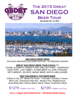 2015 GREAT SAN DIEGO BEER TOUR