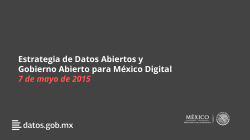 Estrategia de Datos Abiertos y Gobierno Abierto para MÃ©xico Digital