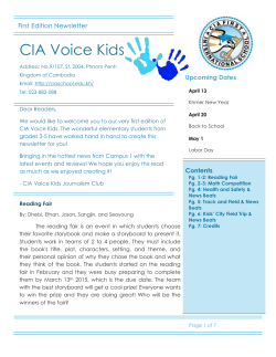 CIA Voice Kids - CIA FIRST International School