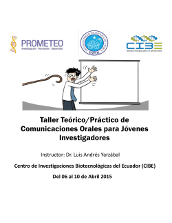 Taller TeÃ³rico/PrÃ¡ctico de Comunicaciones Orales para JÃ³venes